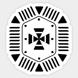 Aztec shield motif Sticker